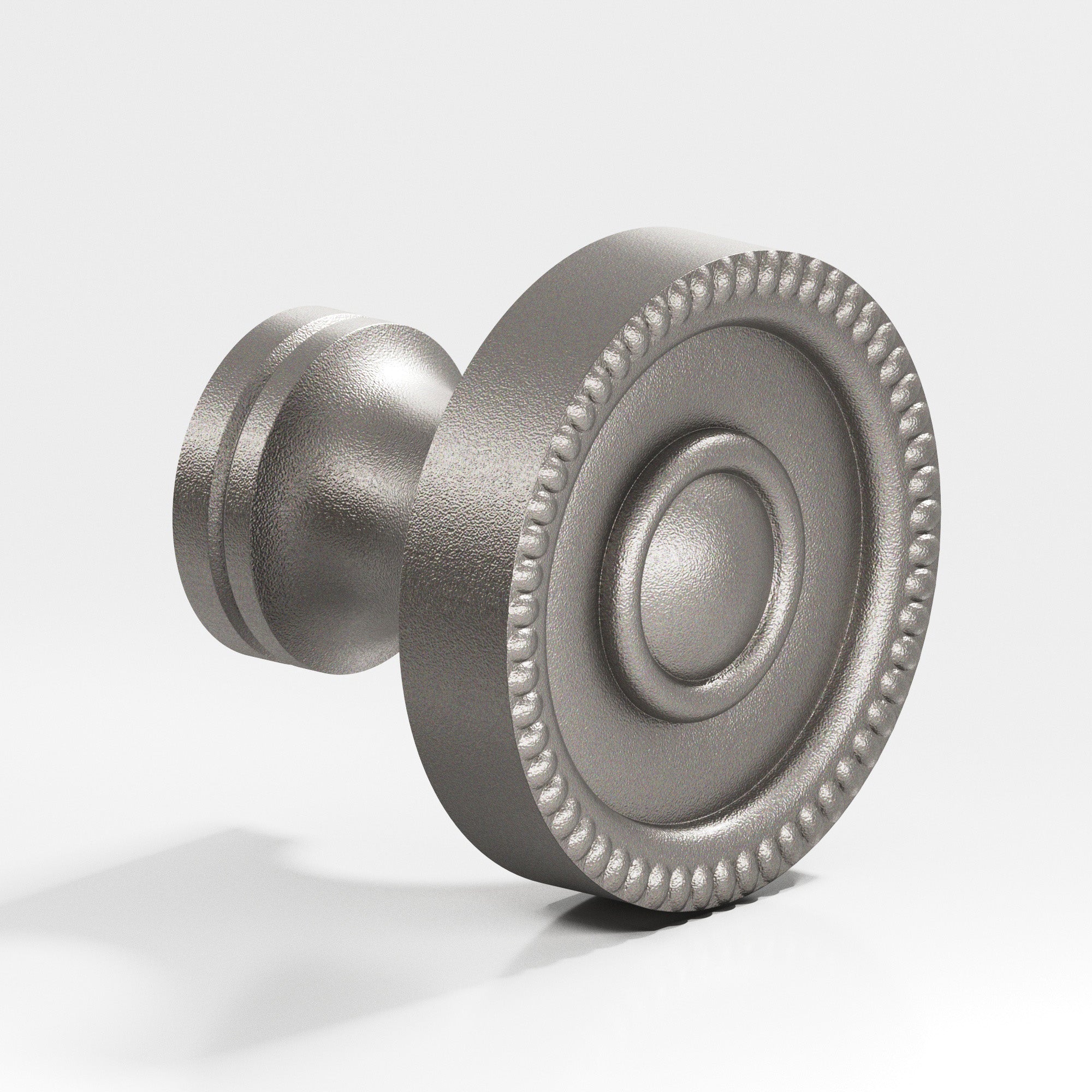 Colonial Bronze Series 173 1.125" Round Beaded Cabinet Knob Frost Nickel™ / 1.125"