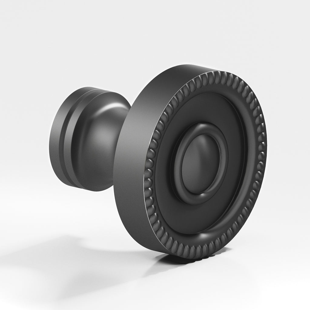 Colonial Bronze Series 173 1.125" Round Beaded Cabinet Knob Matte Graphite / 1.125"