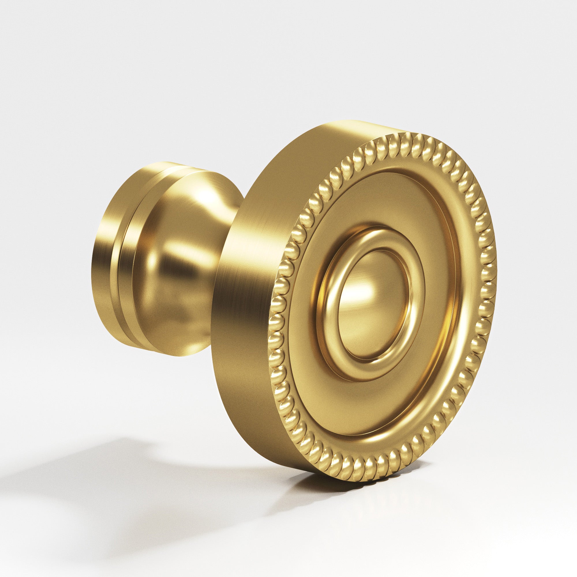 Colonial Bronze Series 173 1.125" Round Beaded Cabinet Knob Unlacquered Satin Brass / 1.125"