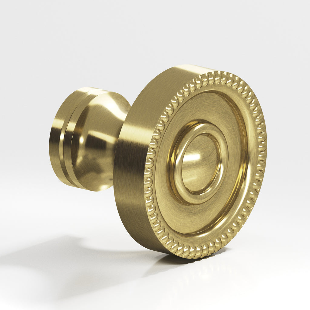Colonial Bronze Series 173 1.125" Round Beaded Cabinet Knob Antique Brass / 1.125"