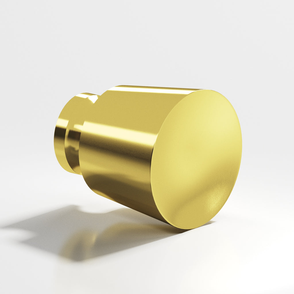 Colonial Bronze Series 180 1" Round Tapered Cabinet Knob Back-To-Back Shower Kit French Gold / 1"