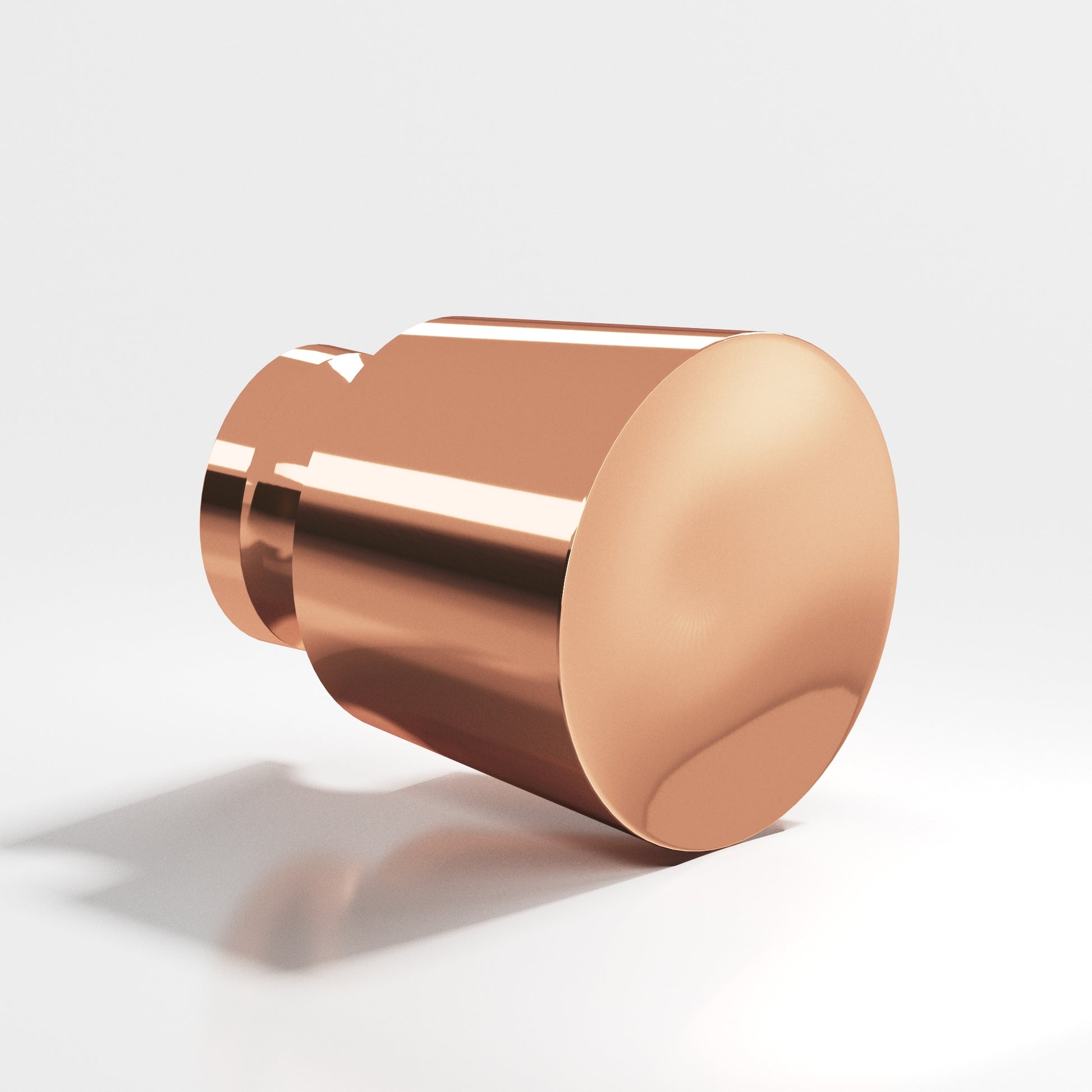 Colonial Bronze Series 180 1" Round Tapered Cabinet Knob Back-To-Back Shower Kit Polished Copper / 1"