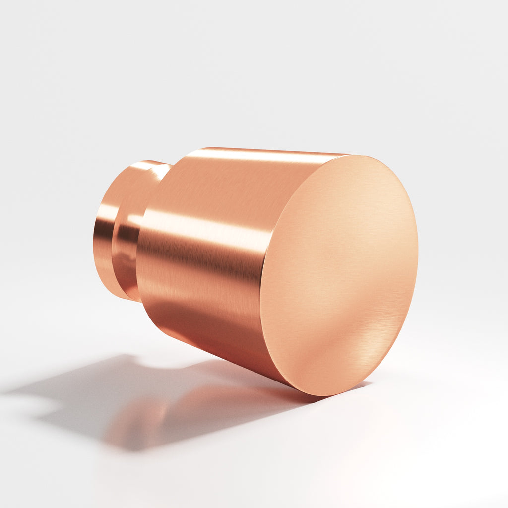 Colonial Bronze Series 180 1" Round Tapered Cabinet Knob Back-To-Back Shower Kit Satin Copper / 1"
