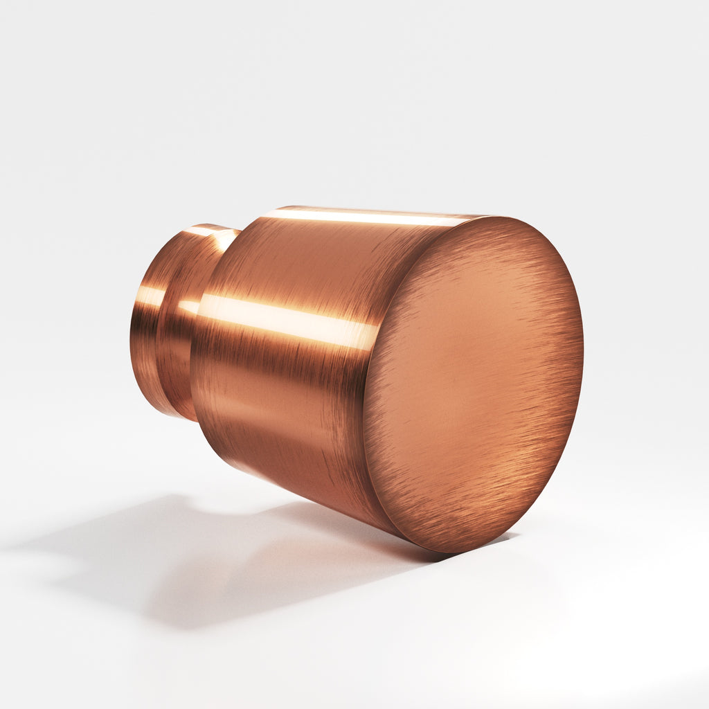 Colonial Bronze Series 181 1.25" Round Tapered Cabinet Knob Back-To-Back Shower Kit Antique Copper / 1.25"