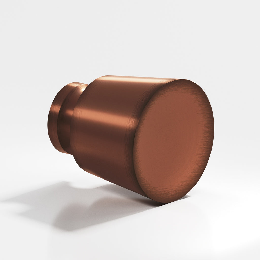 Colonial Bronze Series 180 1" Round Tapered Cabinet Knob Back-To-Back Shower Kit Matte Antique Copper / 1"