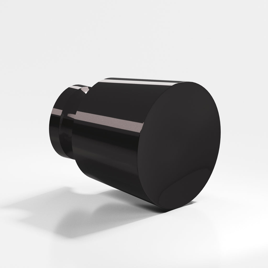 Colonial Bronze Series 181 1.25" Round Tapered Cabinet Knob Back-To-Back Shower Kit Satin Black / 1.25"
