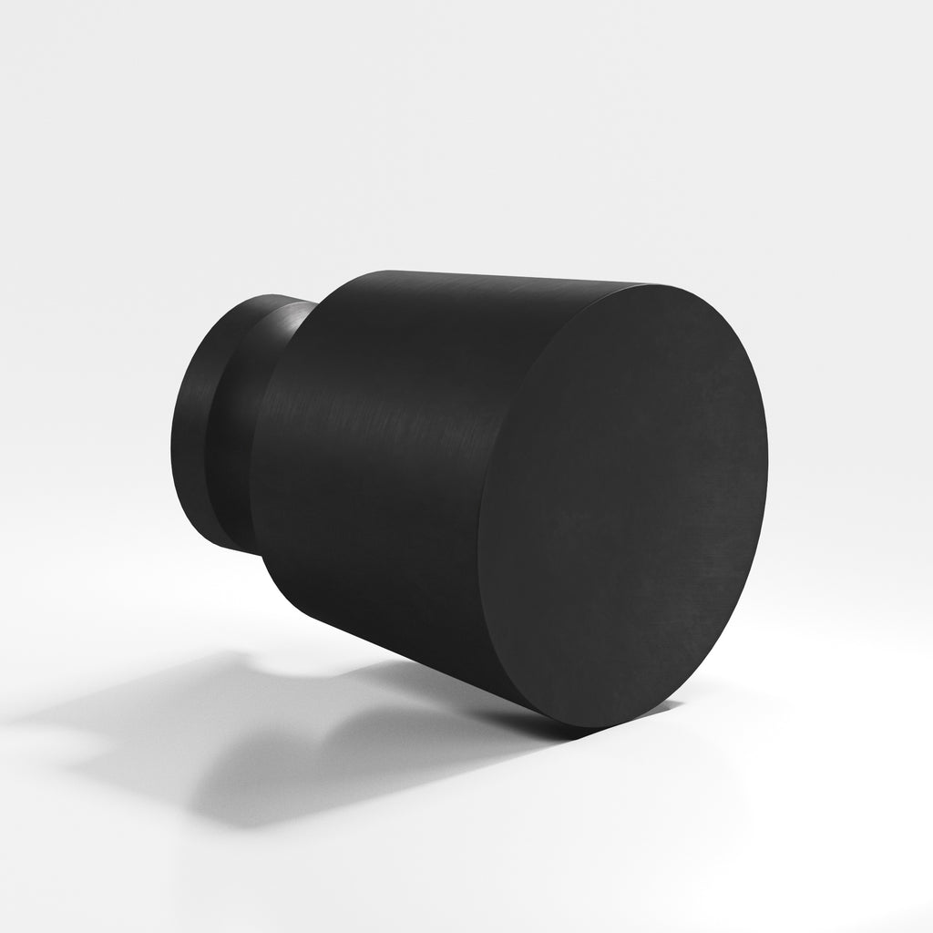 Colonial Bronze Series 181 1.25" Round Tapered Cabinet Knob Back-To-Back Shower Kit Matte Satin Black / 1.25"