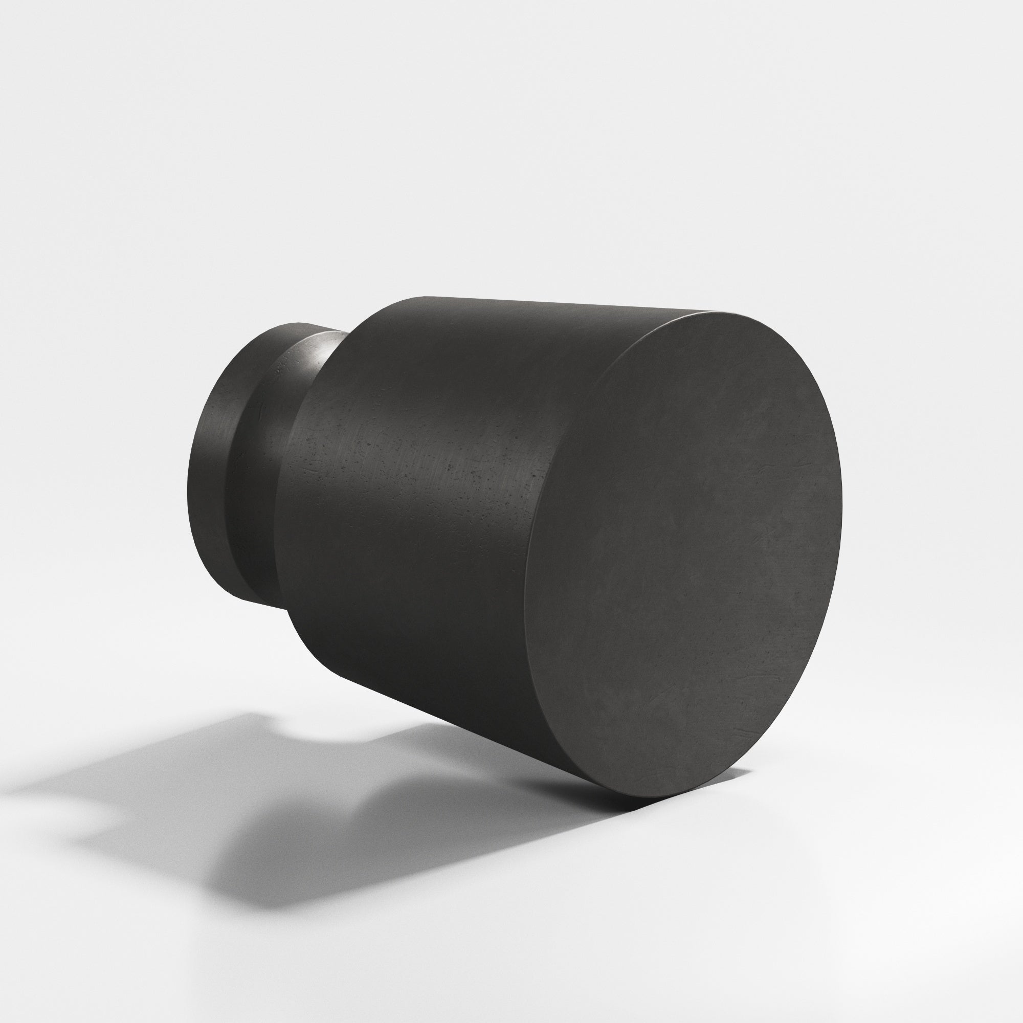 Colonial Bronze Series 180 1" Round Tapered Cabinet Knob Back-To-Back Shower Kit Distressed Satin Black / 1"