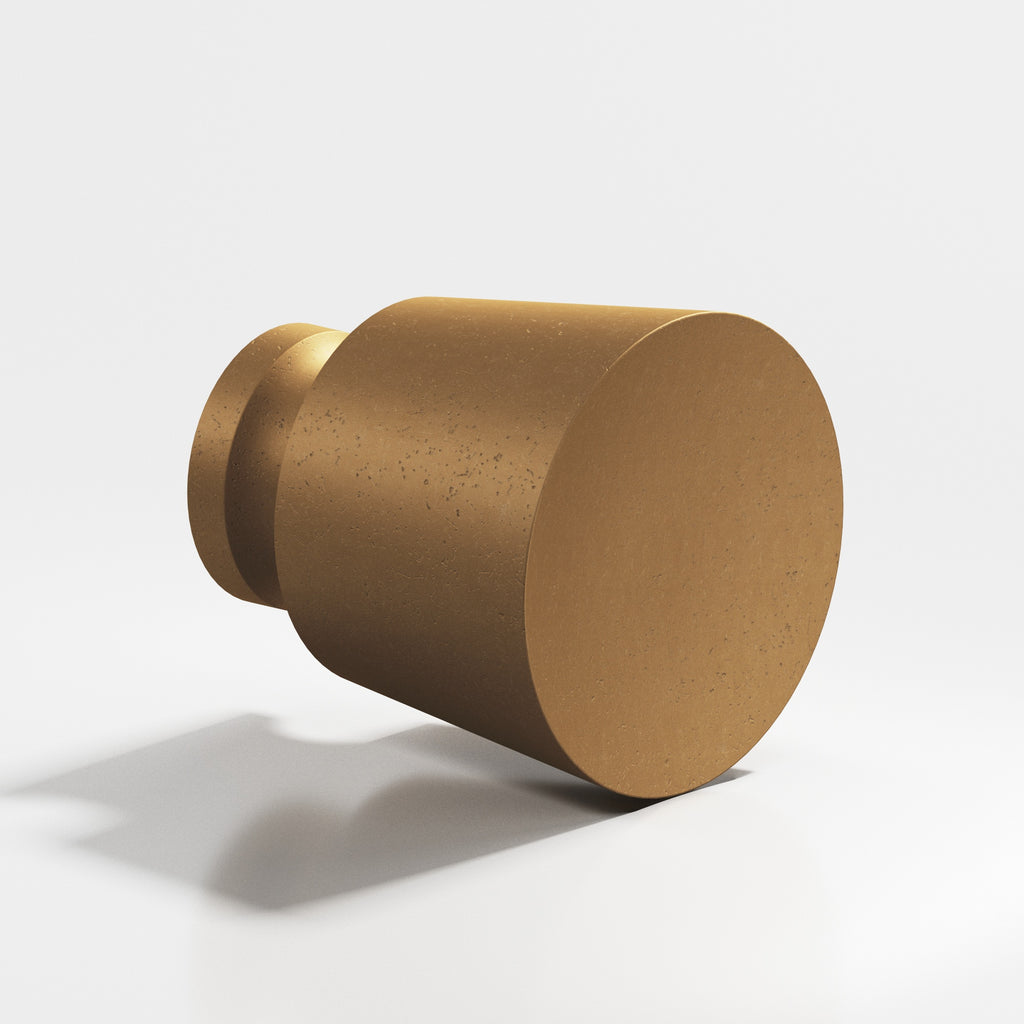 Colonial Bronze Series 180 1" Round Tapered Cabinet Knob Back-To-Back Shower Kit Distressed Light Statuary Bronze / 1"