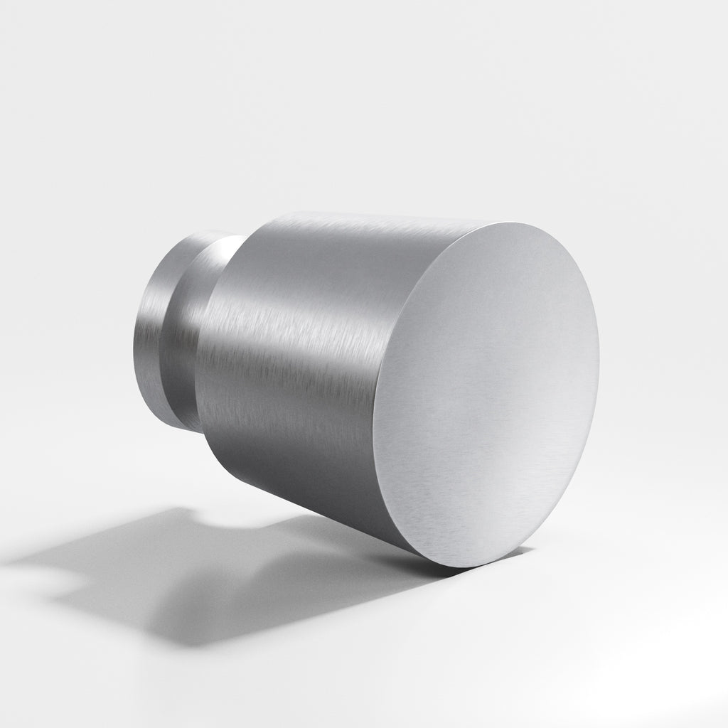 Colonial Bronze Series 181 1.25" Round Tapered Cabinet Knob Back-To-Back Shower Kit Matte Satin Chrome / 1.25"
