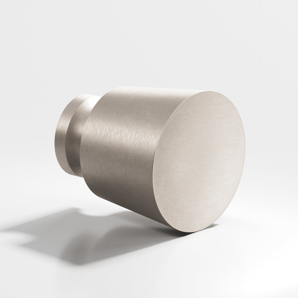 Colonial Bronze Series 181 1.25" Round Tapered Cabinet Knob Back-To-Back Shower Kit Matte Satin Nickel / 1.25"