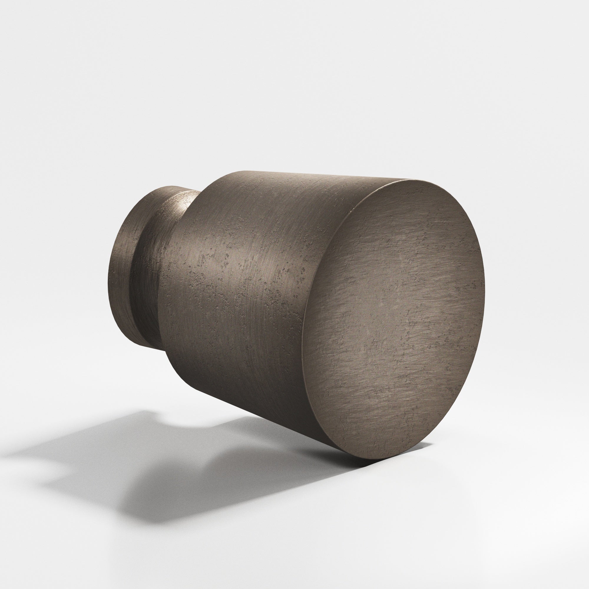 Colonial Bronze Series 180 1" Round Tapered Cabinet Knob Back-To-Back Shower Kit Distressed Pewter / 1"