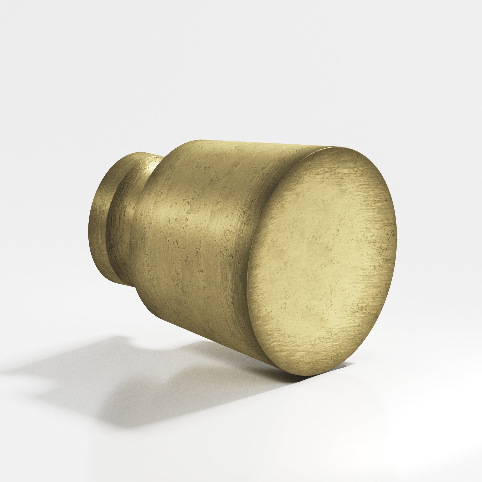 Colonial Bronze Series 181 1.25" Round Tapered Cabinet Knob Back-To-Back Shower Kit Distressed Antique Brass / 1.25"