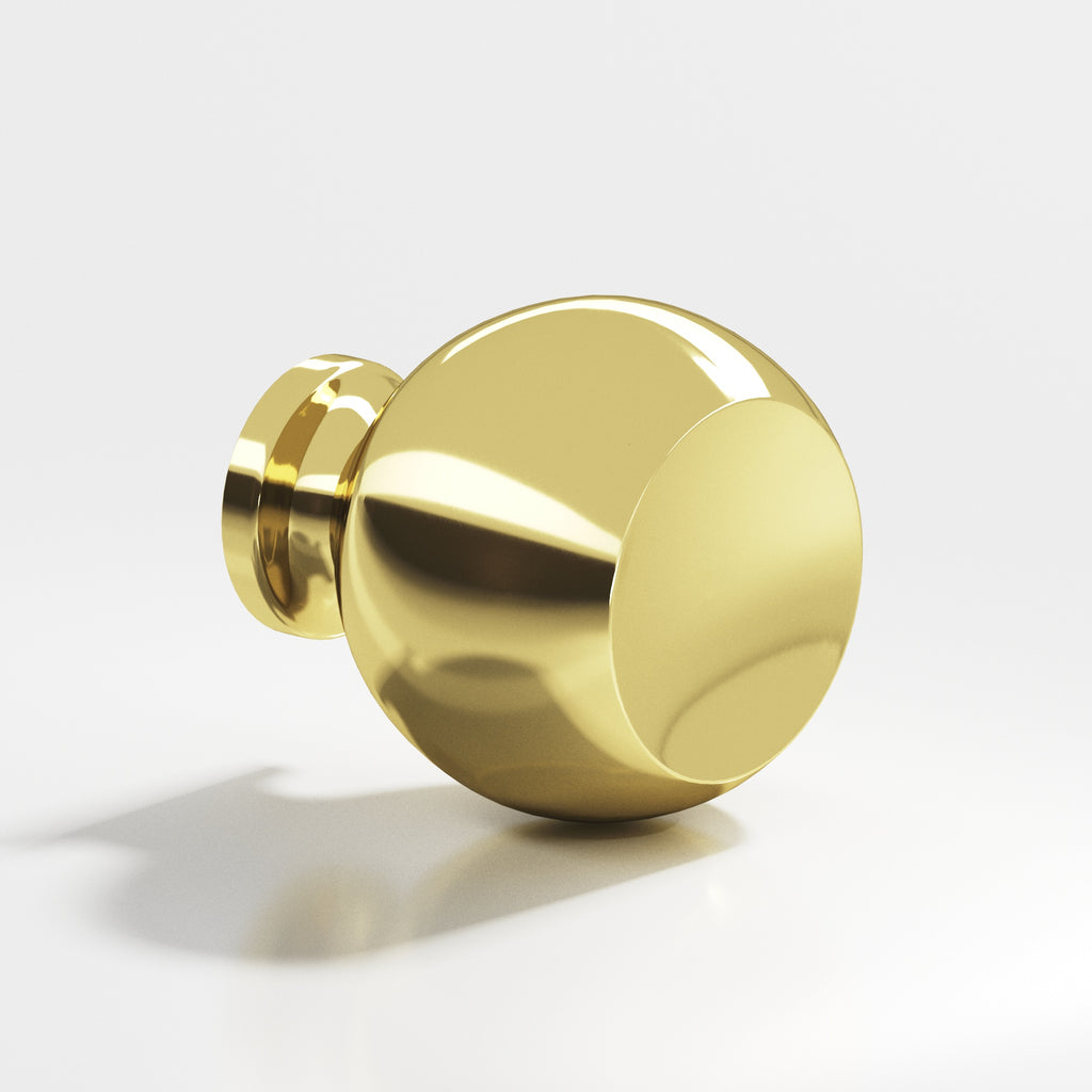 Colonial Bronze Series 183 1.25" Round Cabinet Knob Back-To-Back Shower Kit Polished Brass / 1.25"
