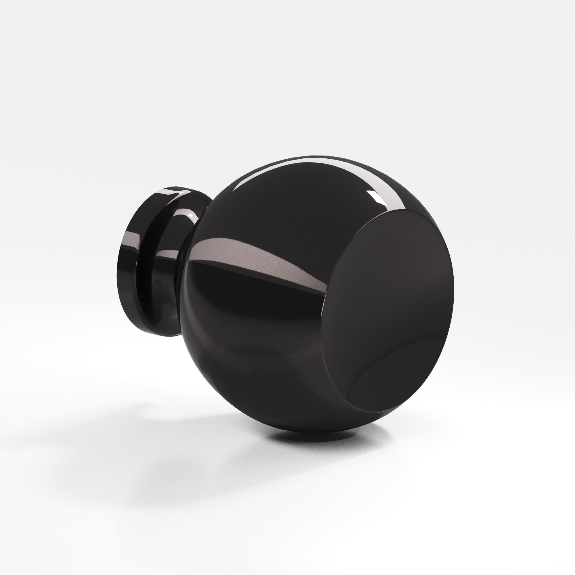 Colonial Bronze Series 183 1.25" Round Cabinet Knob Back-To-Back Shower Kit Satin Black / 1.25"