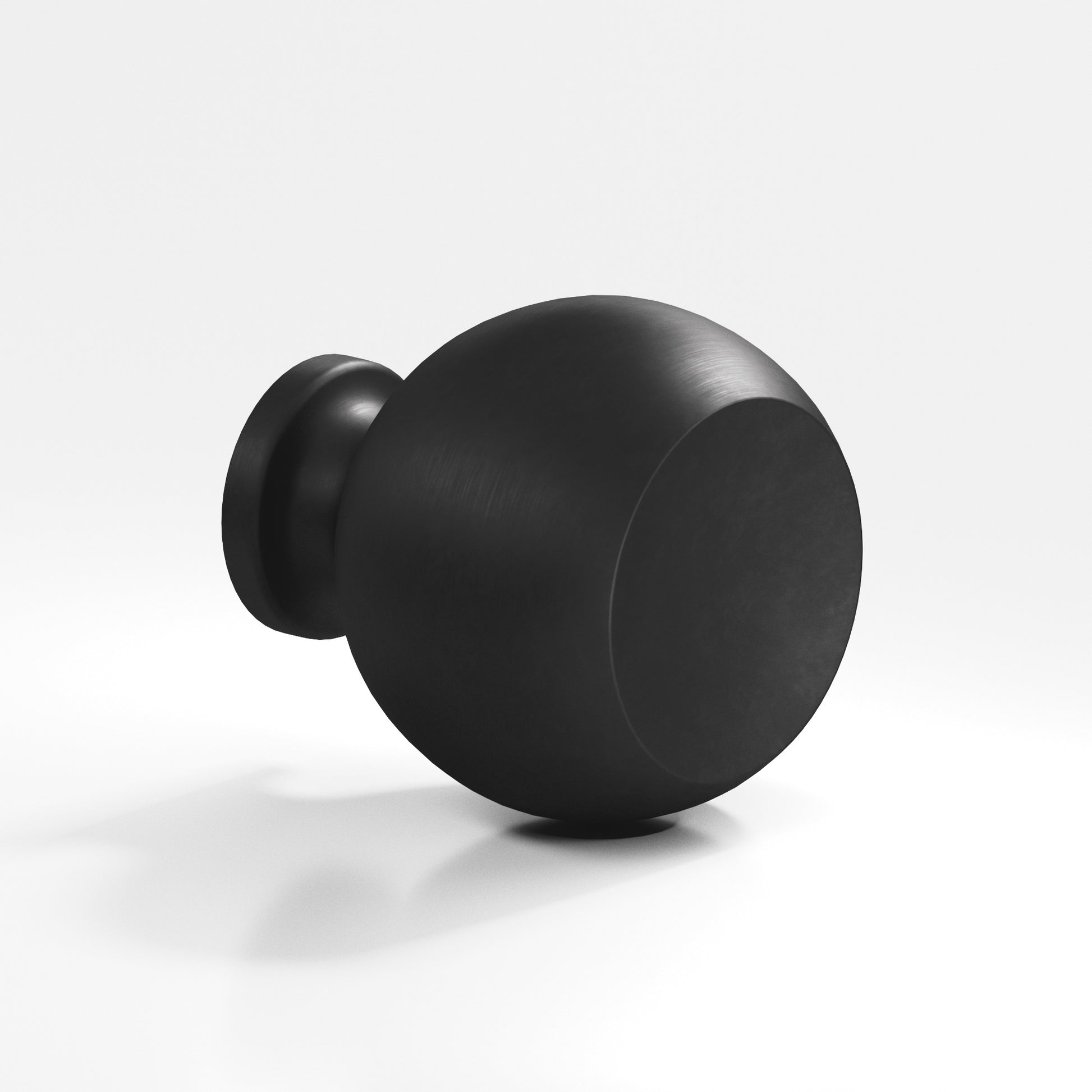 Colonial Bronze Series 183 1.25" Round Cabinet Knob Back-To-Back Shower Kit Matte Satin Black / 1.25"