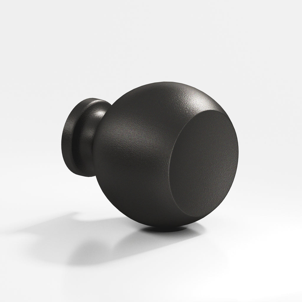 Colonial Bronze Series 183 1.25" Round Cabinet Knob Back-To-Back Shower Kit Frost Black™ / 1.25"