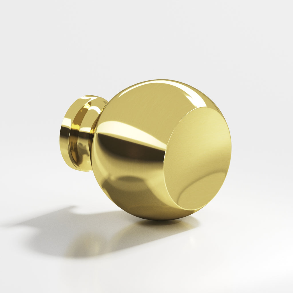 Colonial Bronze Series 183 1.25" Round Cabinet Knob Back-To-Back Shower Kit Unlacquered Polished Brass / 1.25"
