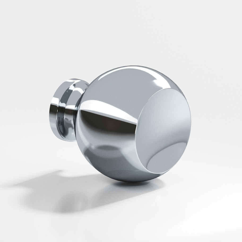 Colonial Bronze Series 183 1.25" Round Cabinet Knob Back-To-Back Shower Kit Polished Chrome / 1.25"