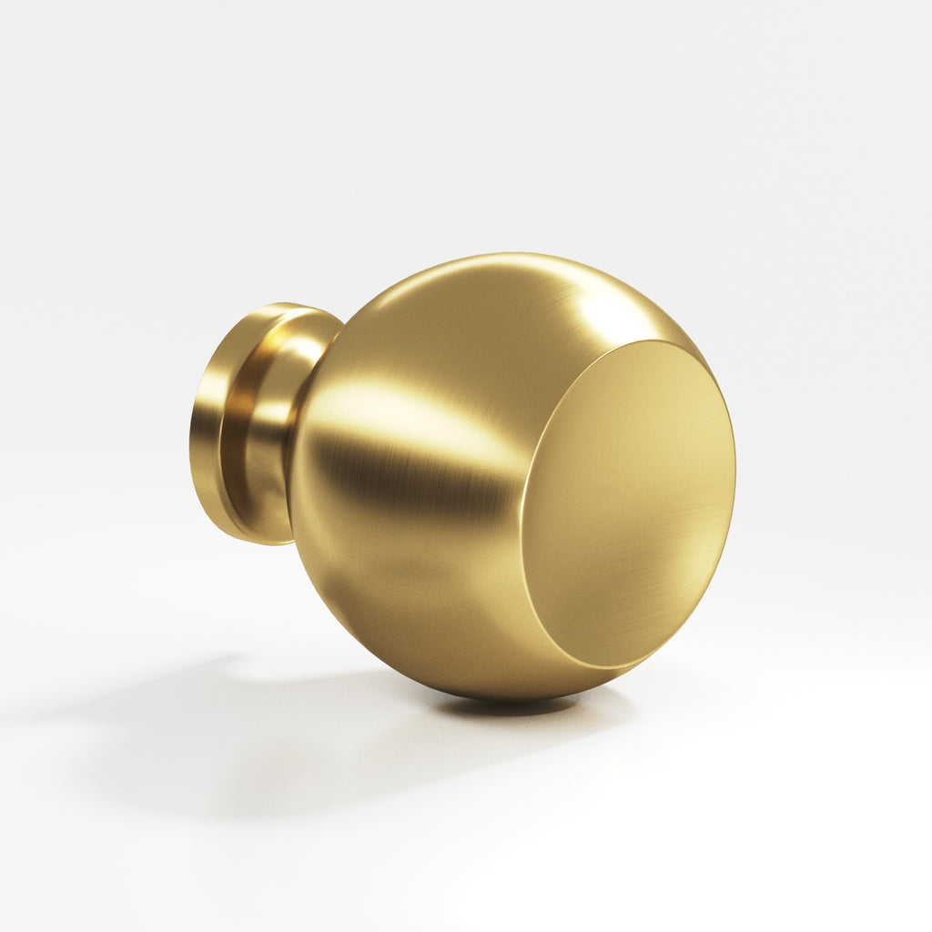 Colonial Bronze Series 183 1.25" Round Cabinet Knob Back-To-Back Shower Kit Satin Brass / 1.25"