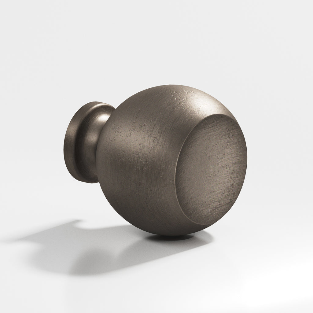 Colonial Bronze Series 183 1.25" Round Cabinet Knob Back-To-Back Shower Kit Distressed Pewter / 1.25"