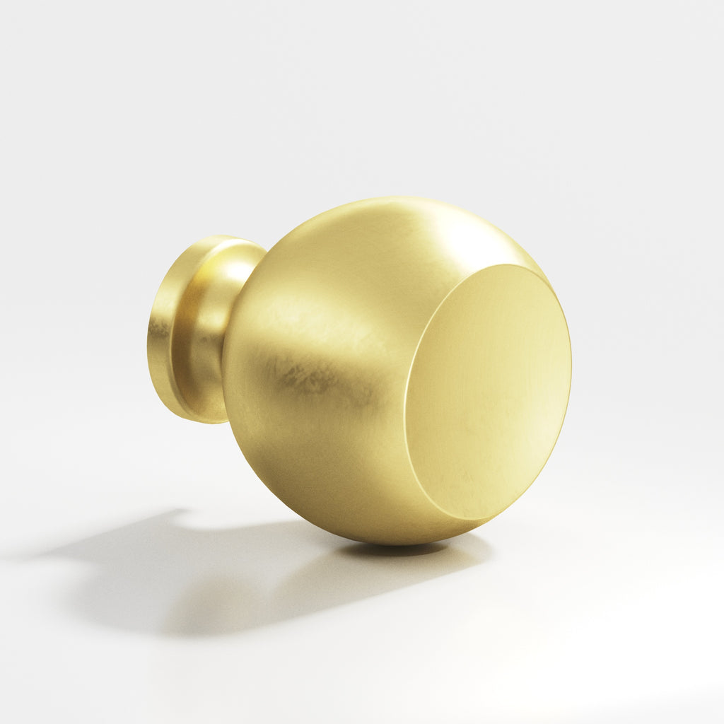 Colonial Bronze Series 183 1.25" Round Cabinet Knob Back-To-Back Shower Kit Matte Satin Brass / 1.25"