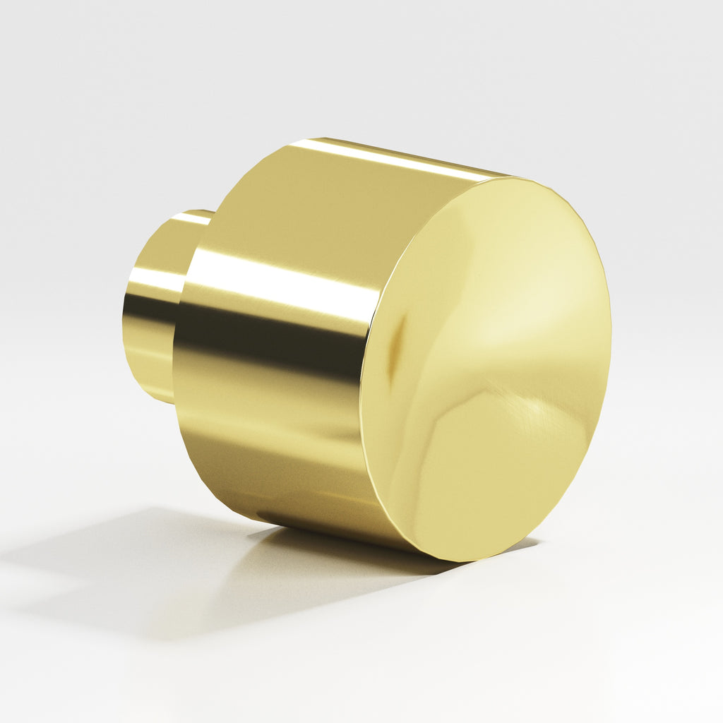 Colonial Bronze Series 185 1.25" Round Cabinet Knob Polished Brass / 1.25"