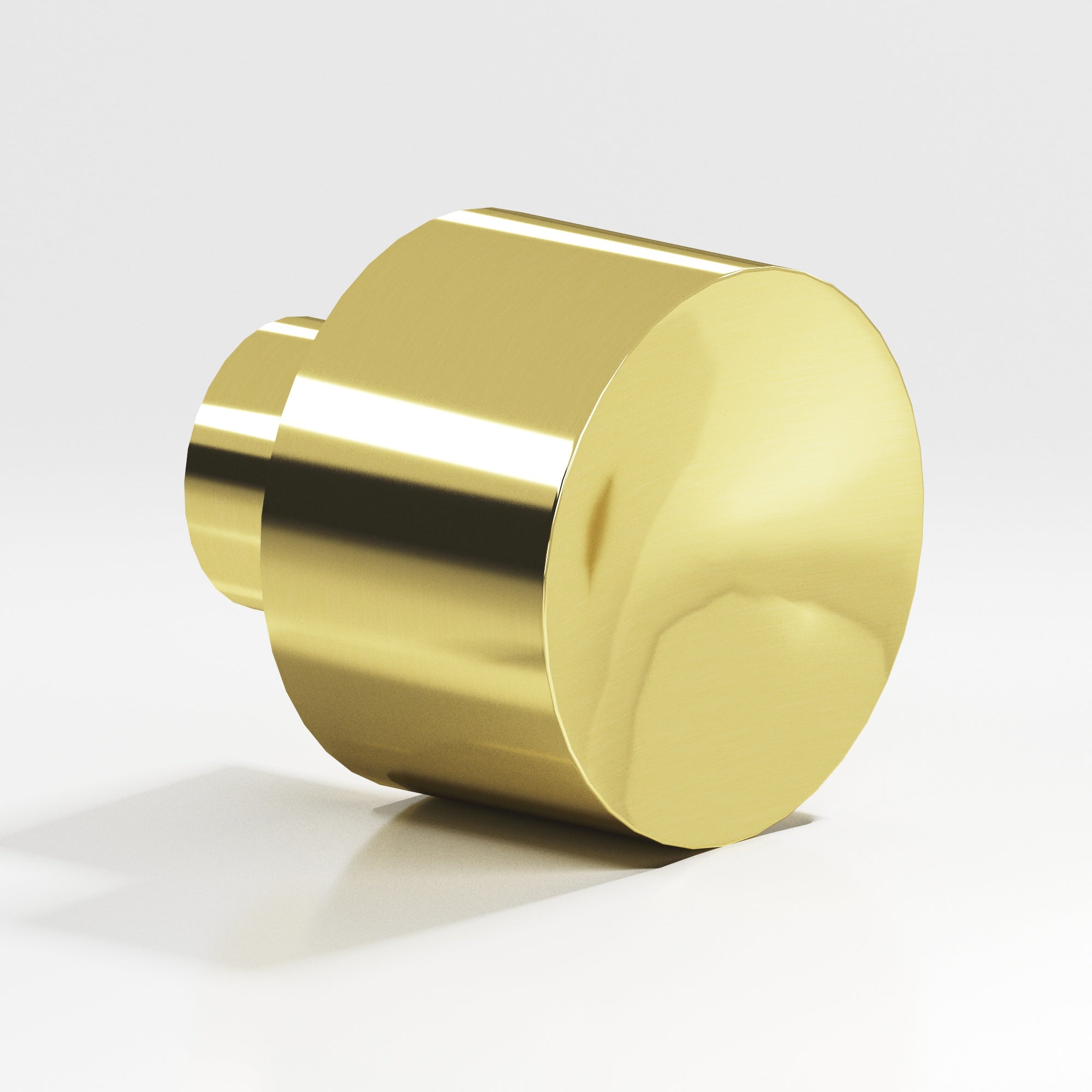 Colonial Bronze Series 184 1" Round Cabinet Knob Unlacquered Polished Brass / 1"