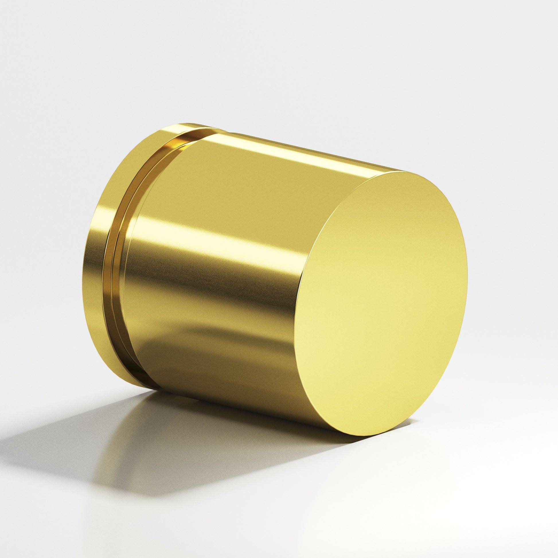 Colonial Bronze Series 187 1.25" Round Grooved Cabinet Knob Back-To-Back Shower Kit French Gold / 1.25"