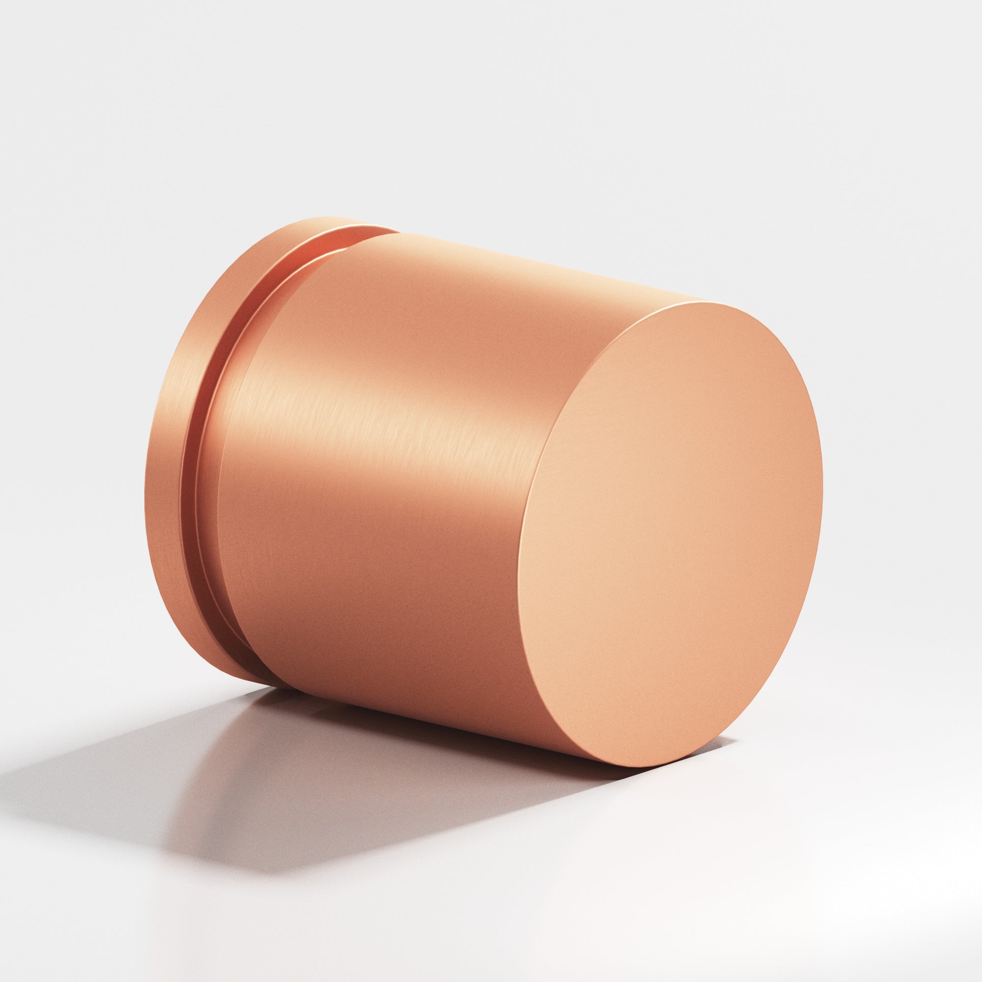 Colonial Bronze Series 187 1.25" Round Grooved Cabinet Knob Back-To-Back Shower Kit Matte Satin Copper / 1.25"