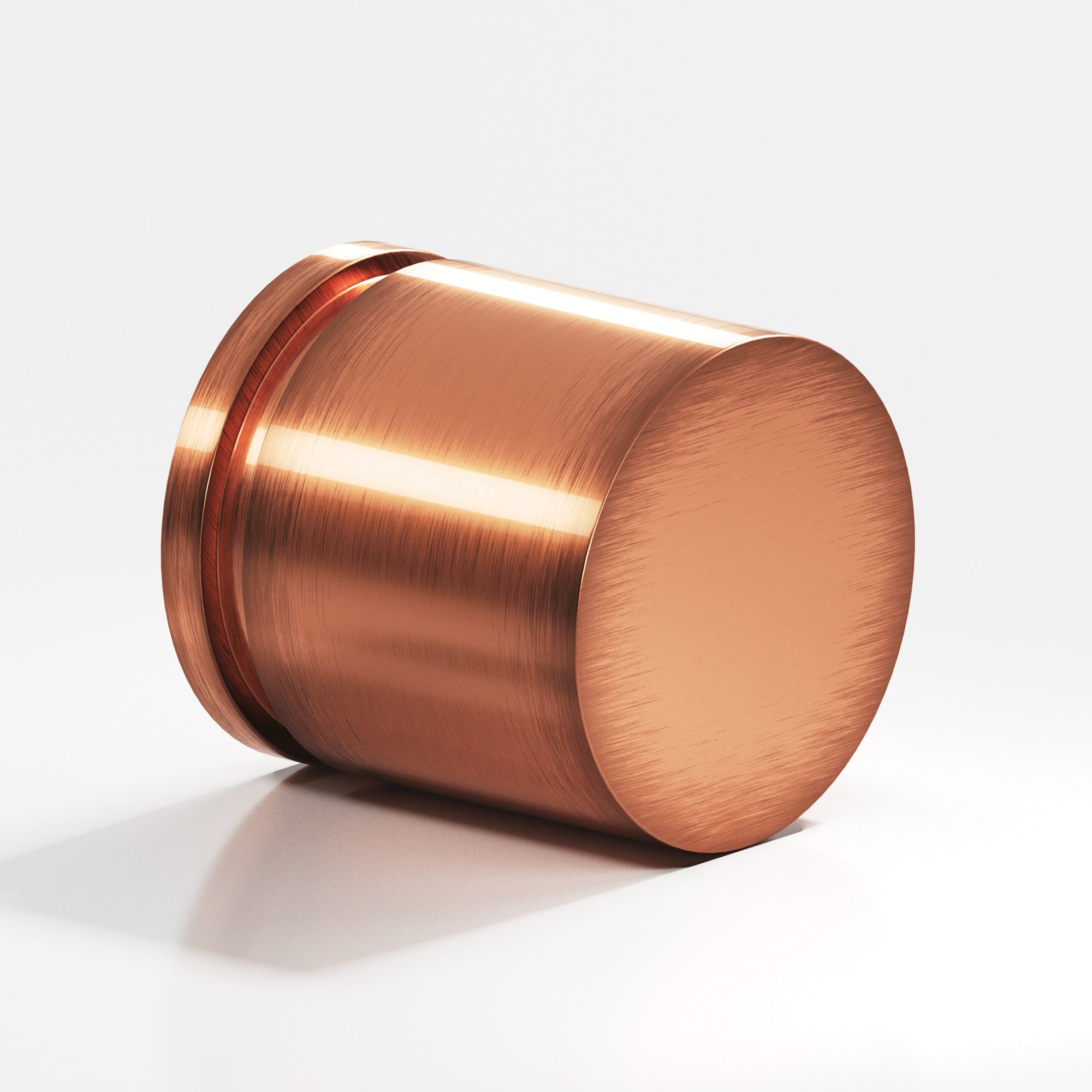 Colonial Bronze Series 187 1.25" Round Grooved Cabinet Knob Back-To-Back Shower Kit Antique Copper / 1.25"