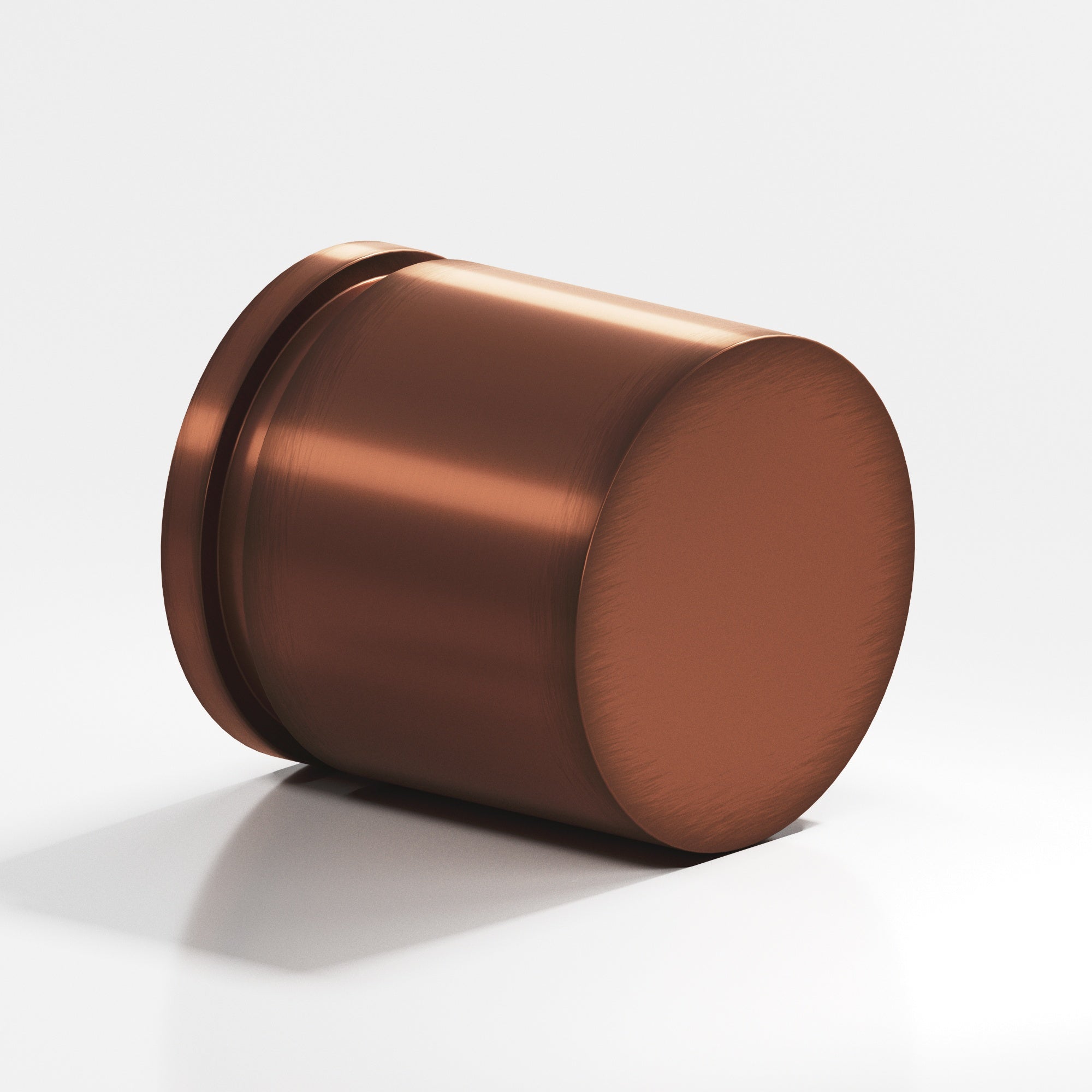 Colonial Bronze Series 187 1.25" Round Grooved Cabinet Knob Back-To-Back Shower Kit Matte Antique Copper / 1.25"