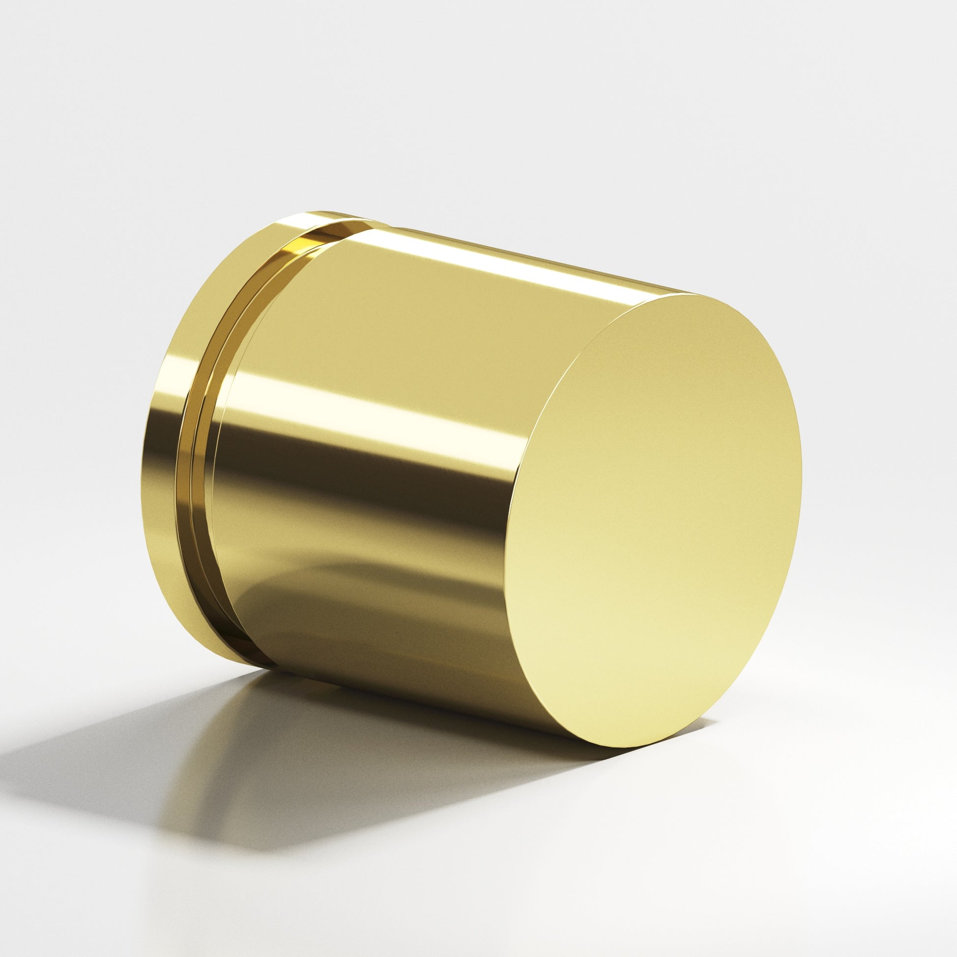 Colonial Bronze Series 187 1.25" Round Grooved Cabinet Knob Back-To-Back Shower Kit Polished Brass / 1.25"