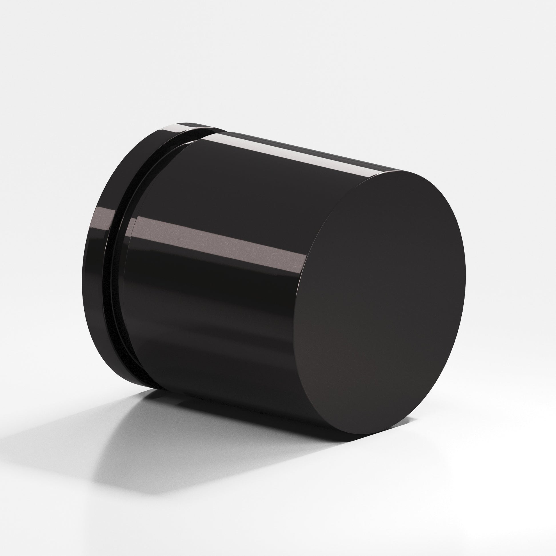 Colonial Bronze Series 187 1.25" Round Grooved Cabinet Knob Back-To-Back Shower Kit Satin Black / 1.25"