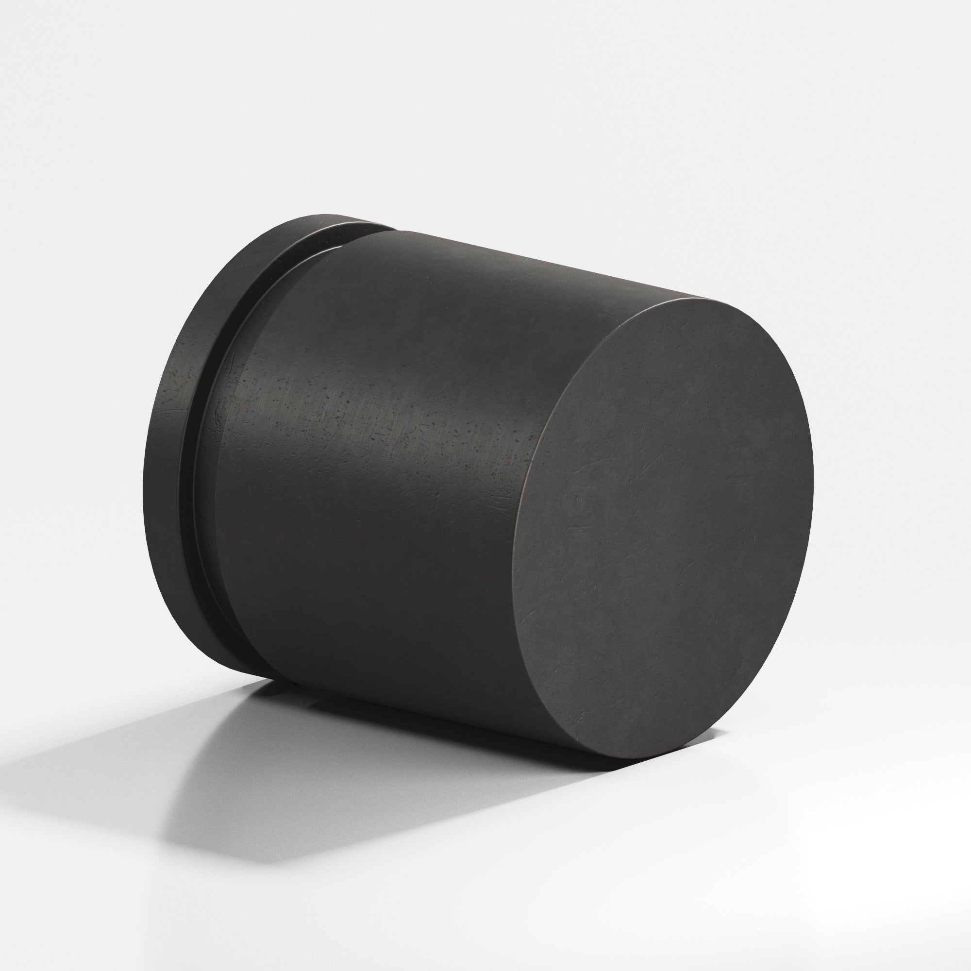 Colonial Bronze Series 186 1" Round Grooved Cabinet Knob Distressed Satin Black / 1"