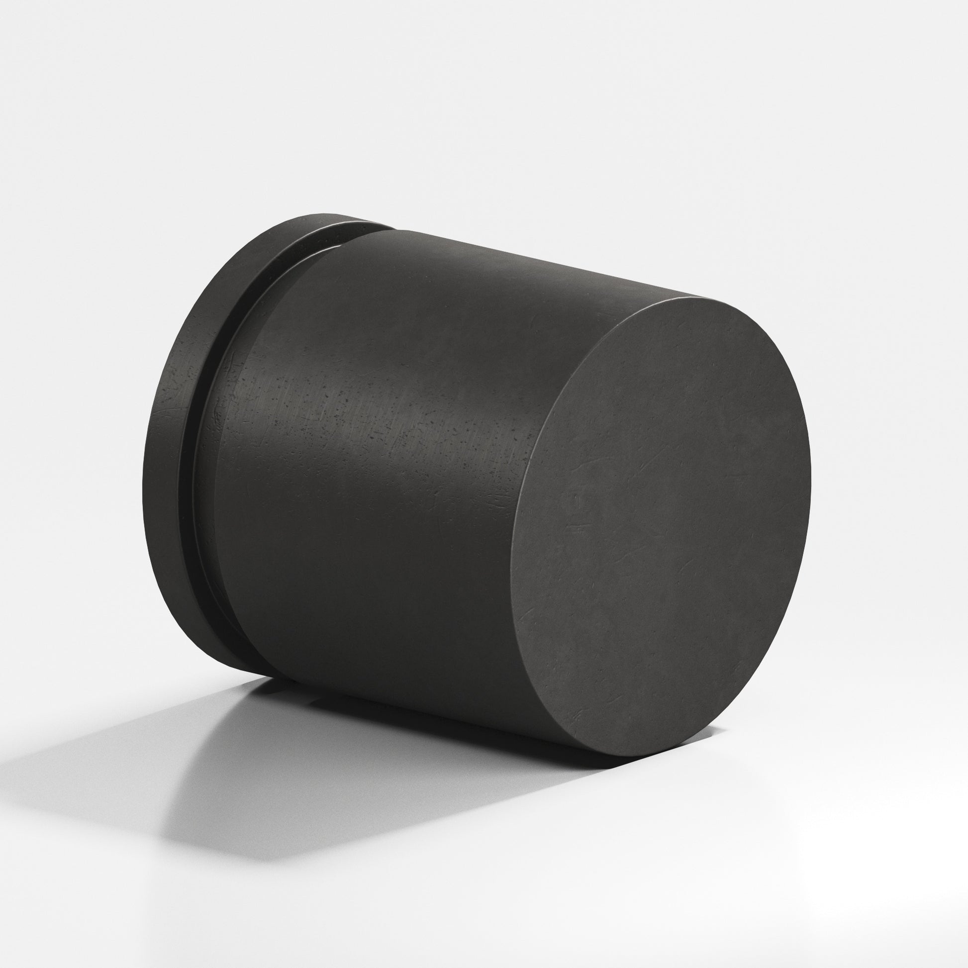 Colonial Bronze Series 187 1.25" Round Grooved Cabinet Knob Back-To-Back Shower Kit Distressed Satin Black / 1.25"