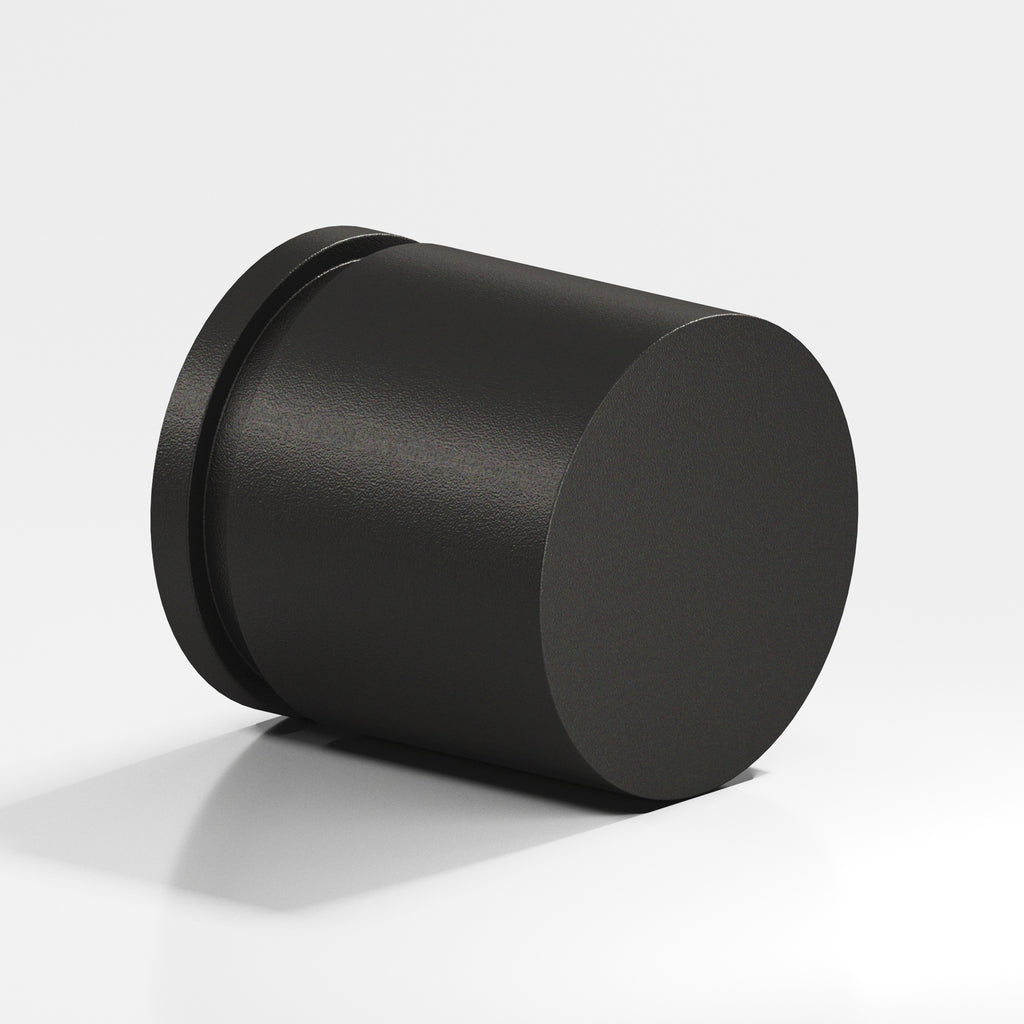 Colonial Bronze Series 187 1.25" Round Grooved Cabinet Knob Back-To-Back Shower Kit Frost Black™ / 1.25"
