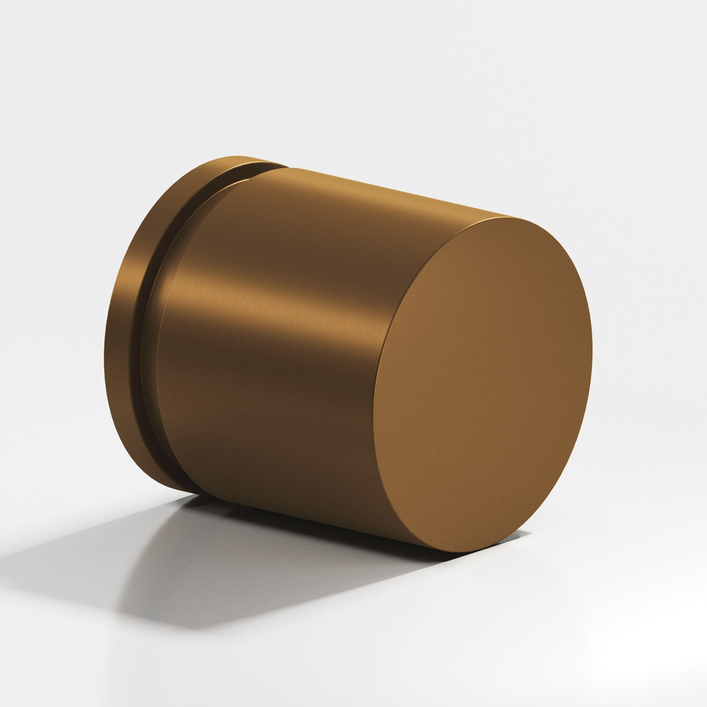 Colonial Bronze Series 186 1" Round Grooved Cabinet Knob Matte Light Statuary Bronze / 1"