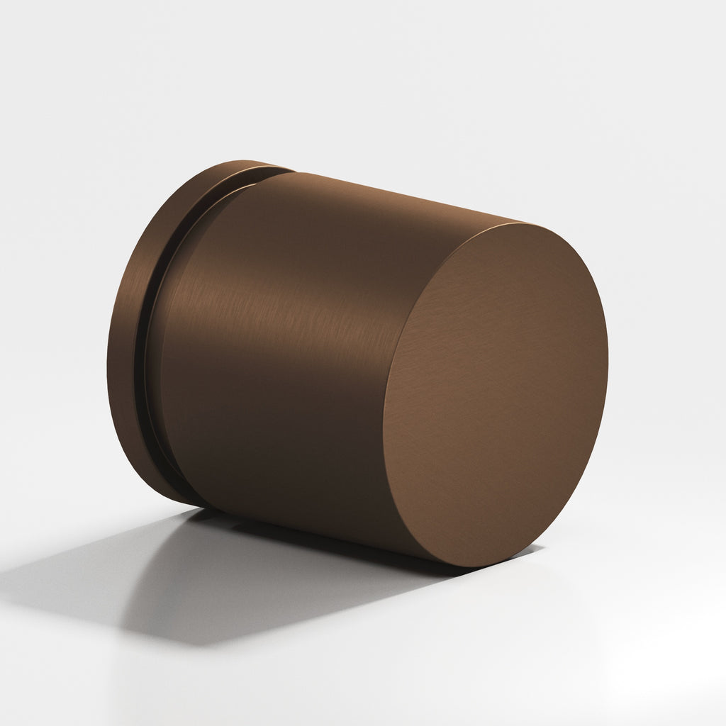 Colonial Bronze Series 187 1.25" Round Grooved Cabinet Knob Back-To-Back Shower Kit Matte Oil Rubbed Bronze / 1.25"
