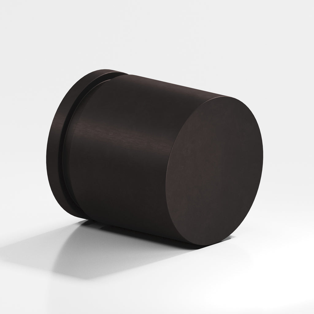 Colonial Bronze Series 186 1" Round Grooved Cabinet Knob Matte Dark Statuary Bronze / 1"