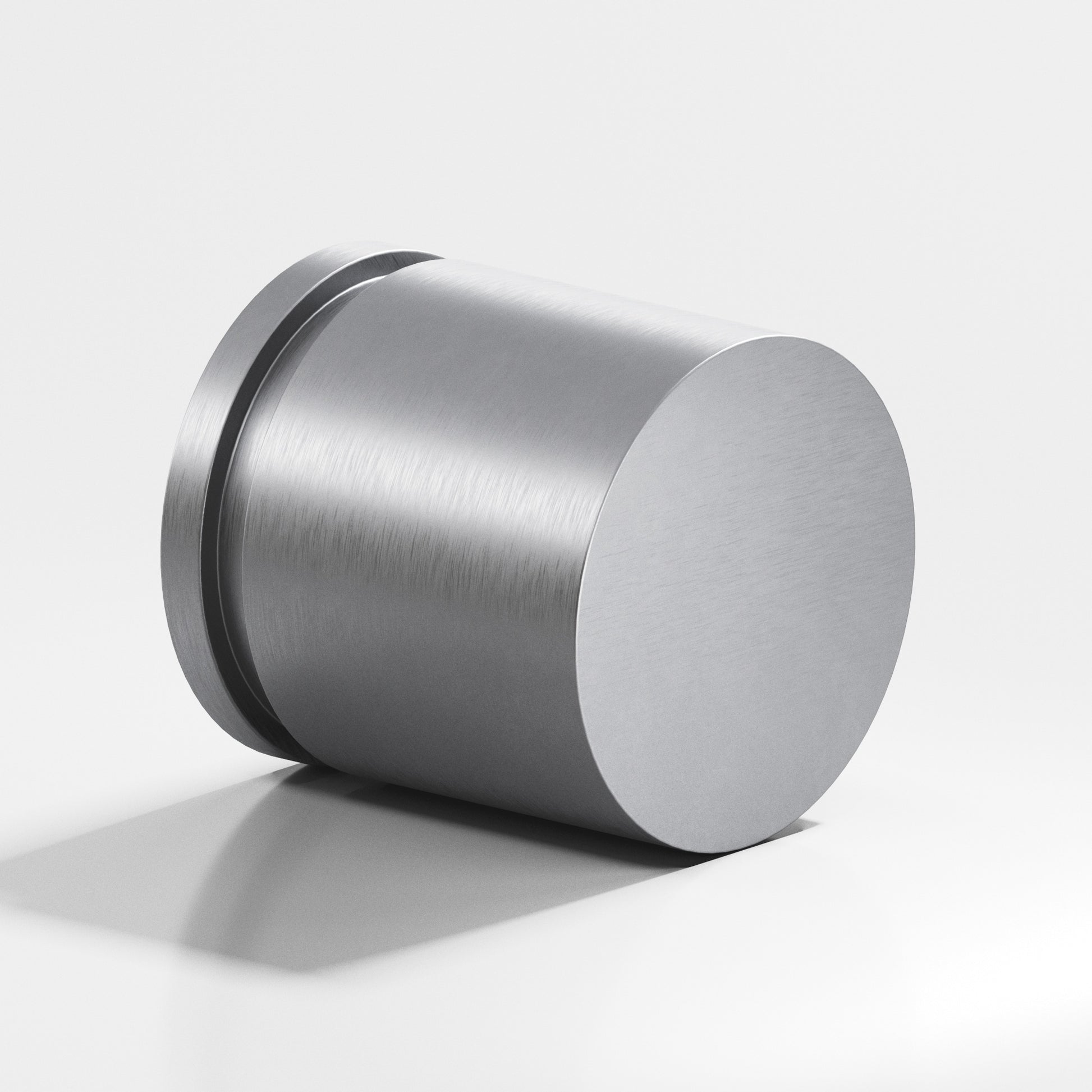 Colonial Bronze Series 187 1.25" Round Grooved Cabinet Knob Back-To-Back Shower Kit Matte Satin Chrome / 1.25"