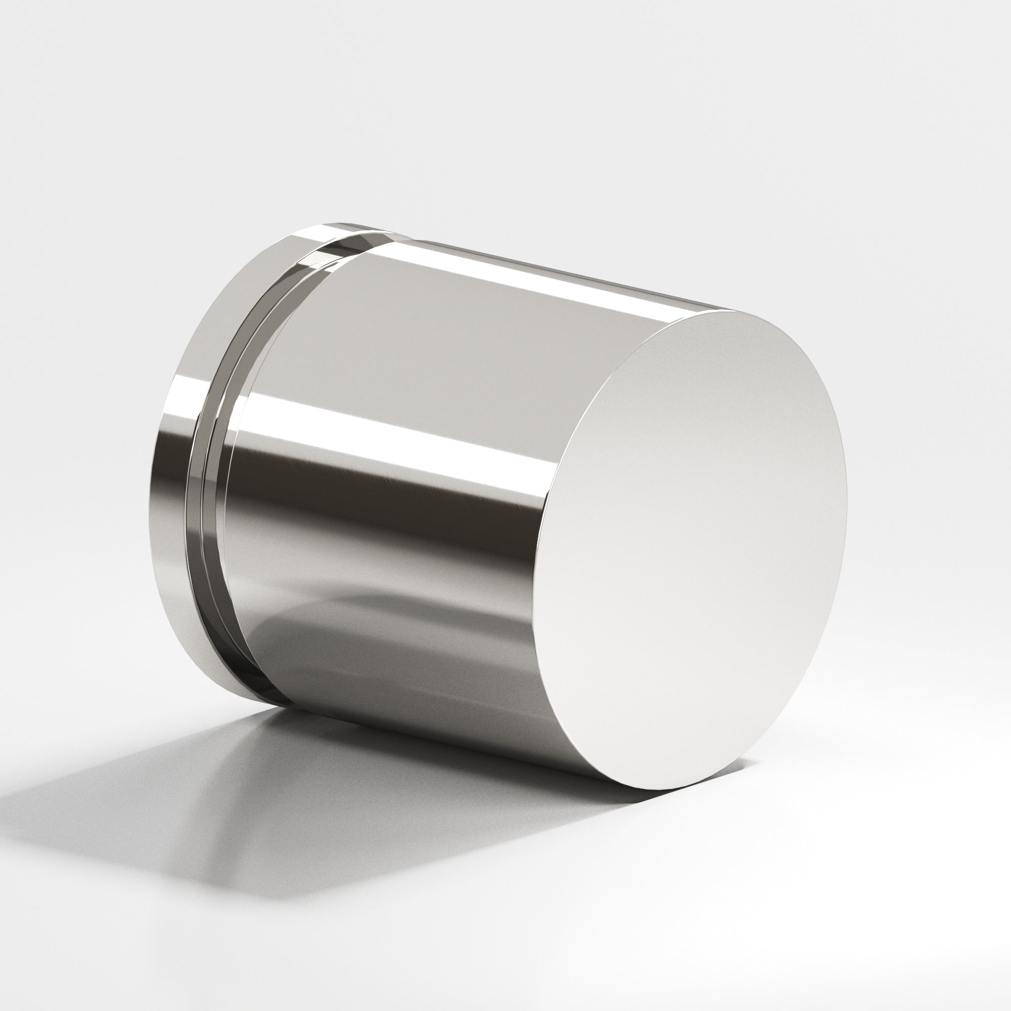 Colonial Bronze Series 187 1.25" Round Grooved Cabinet Knob Back-To-Back Shower Kit Polished Nickel / 1.25"