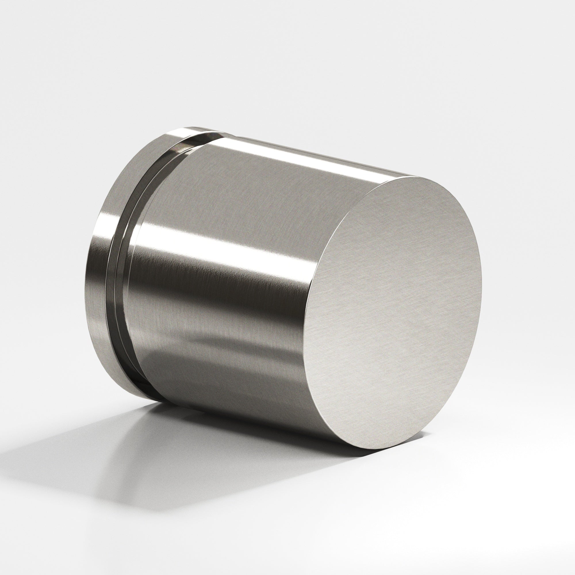 Colonial Bronze Series 187 1.25" Round Grooved Cabinet Knob Back-To-Back Shower Kit Nickel Stainless / 1.25"