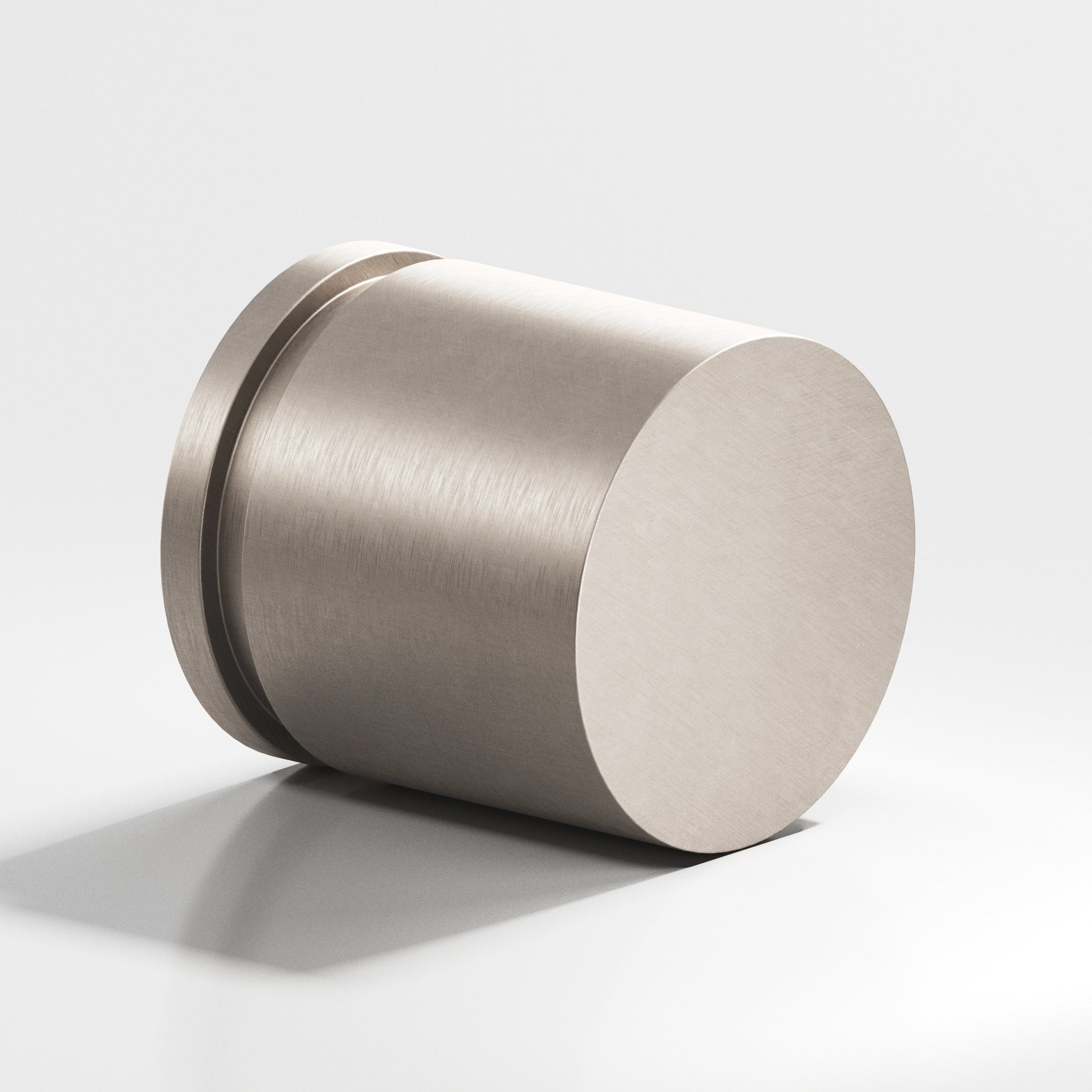 Colonial Bronze Series 187 1.25" Round Grooved Cabinet Knob Back-To-Back Shower Kit Matte Satin Nickel / 1.25"