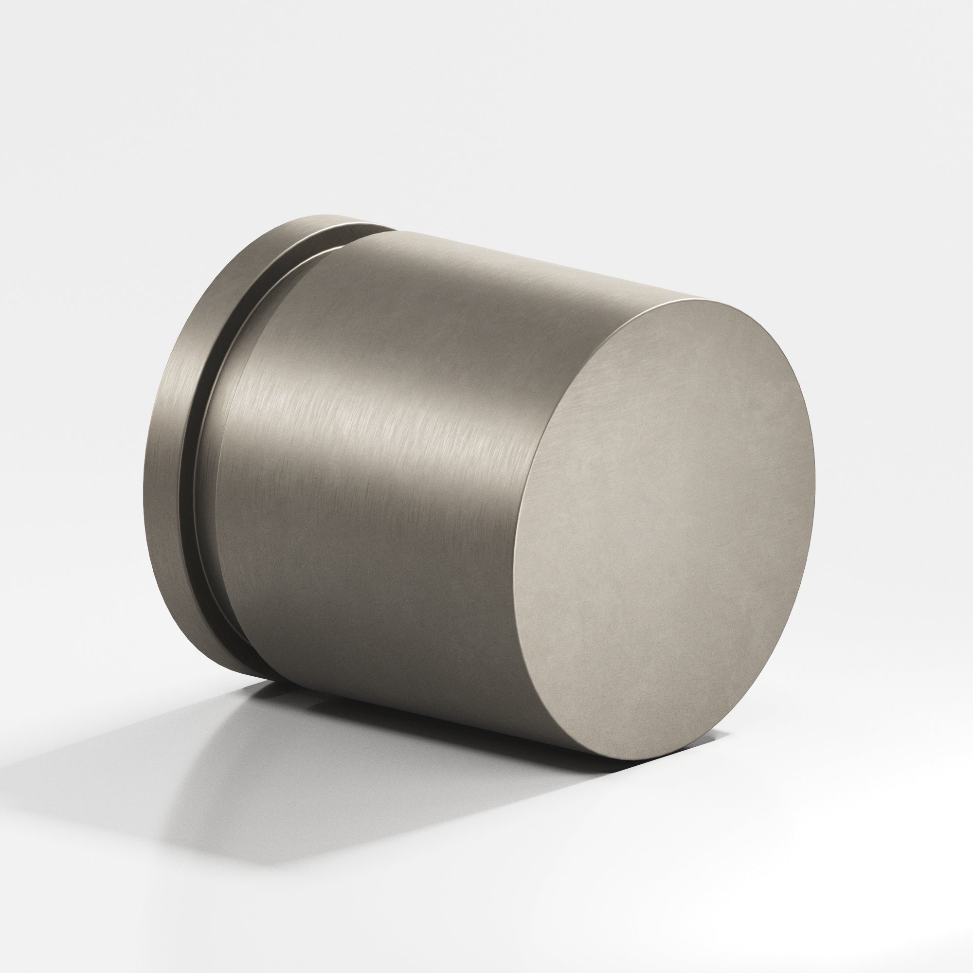 Colonial Bronze Series 187 1.25" Round Grooved Cabinet Knob Back-To-Back Shower Kit Matte Pewter / 1.25"