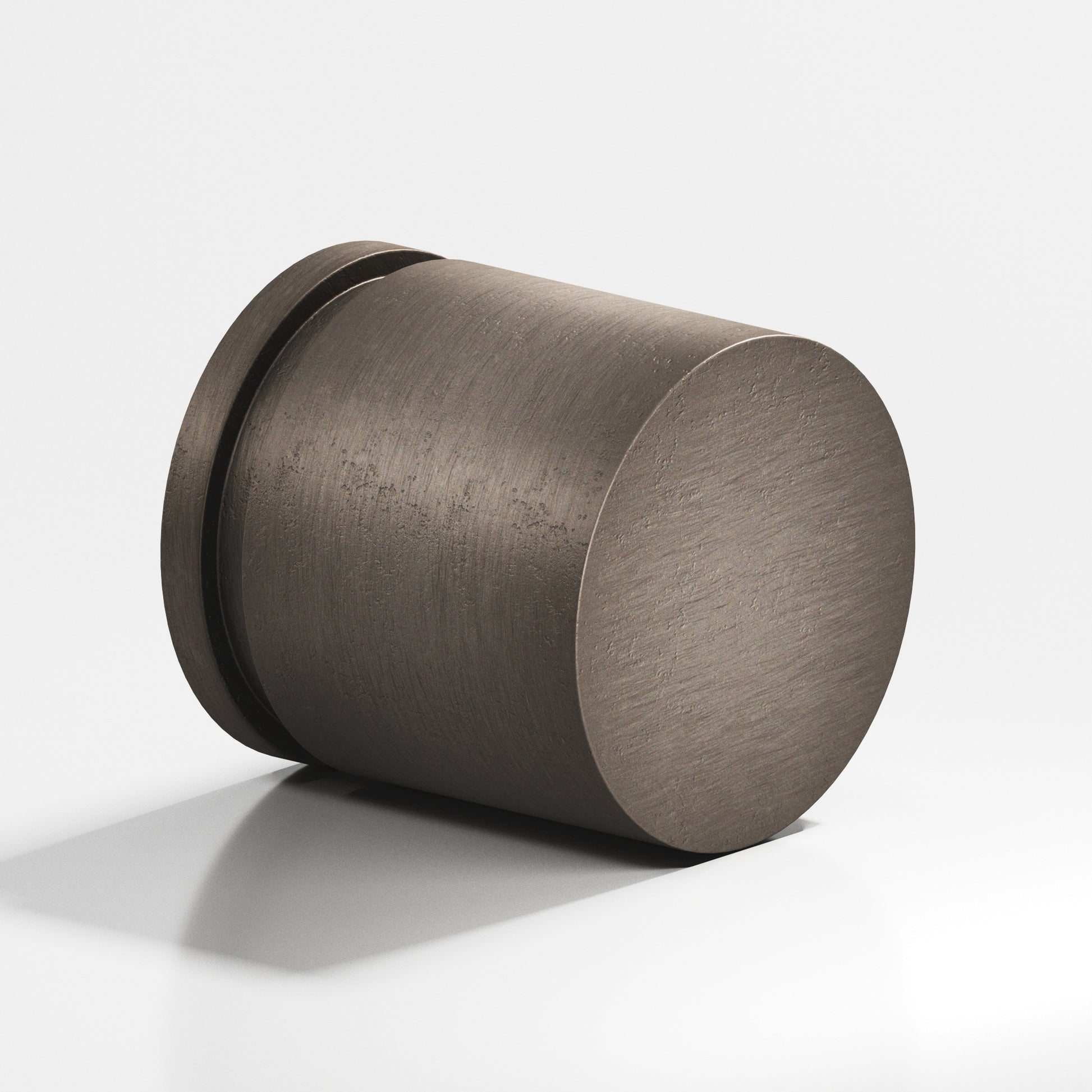 Colonial Bronze Series 187 1.25" Round Grooved Cabinet Knob Back-To-Back Shower Kit Distressed Pewter / 1.25"