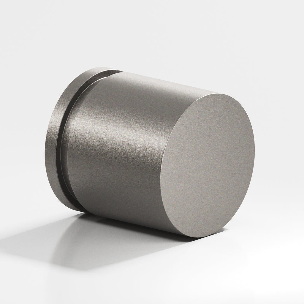 Colonial Bronze Series 187 1.25" Round Grooved Cabinet Knob Back-To-Back Shower Kit Frost Nickel™ / 1.25"