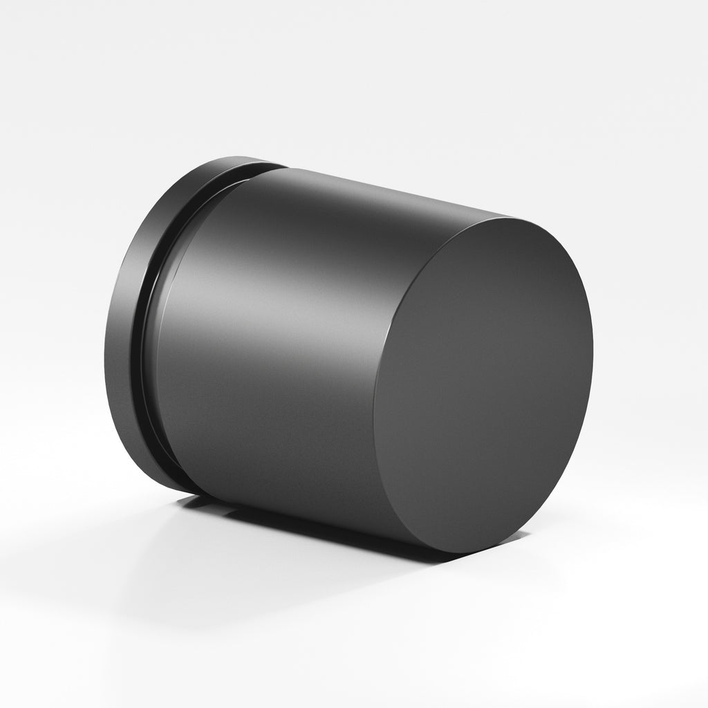 Colonial Bronze Series 186 1" Round Grooved Cabinet Knob Matte Graphite / 1"