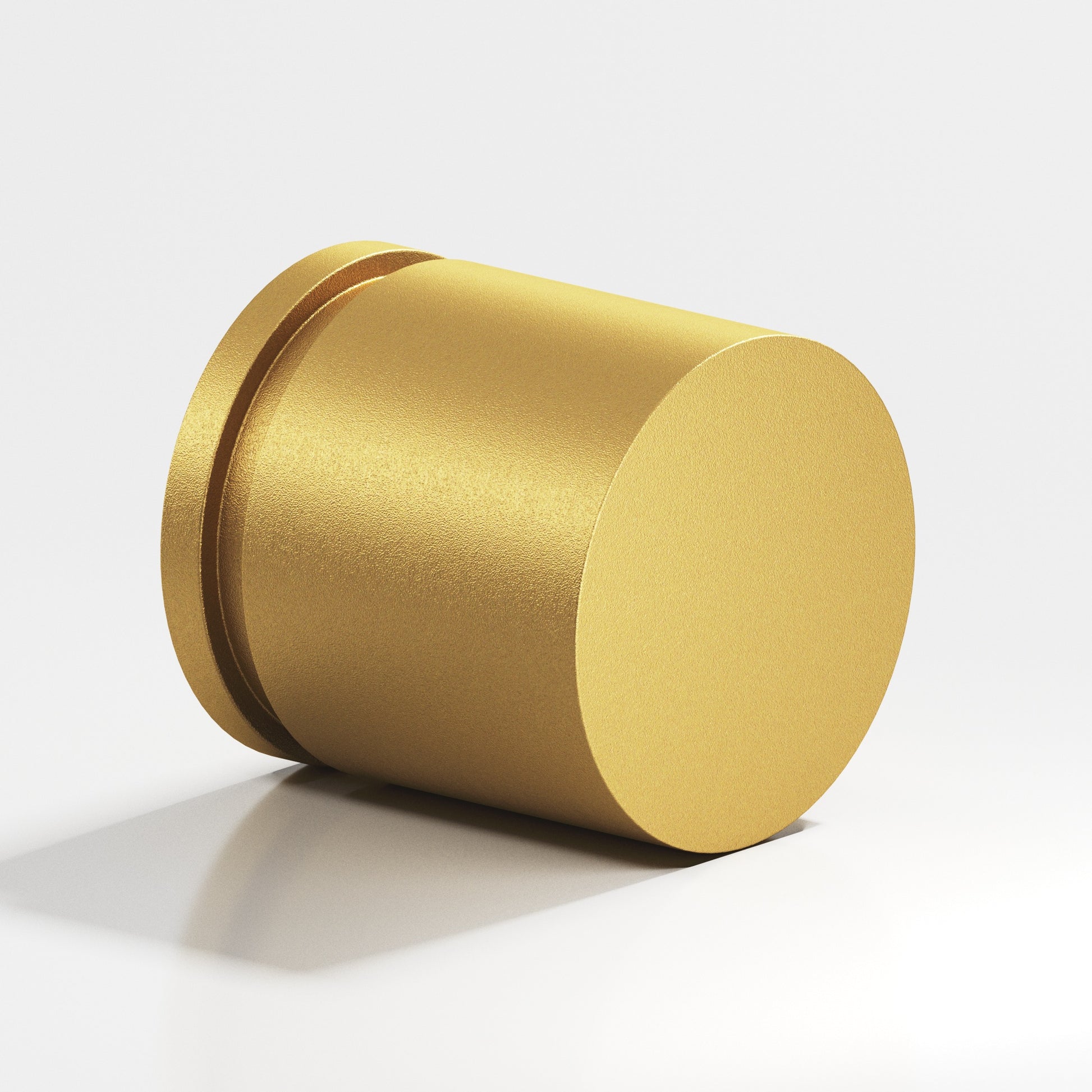 Colonial Bronze Series 186 1" Round Grooved Cabinet Knob Frost Brass™ / 1"