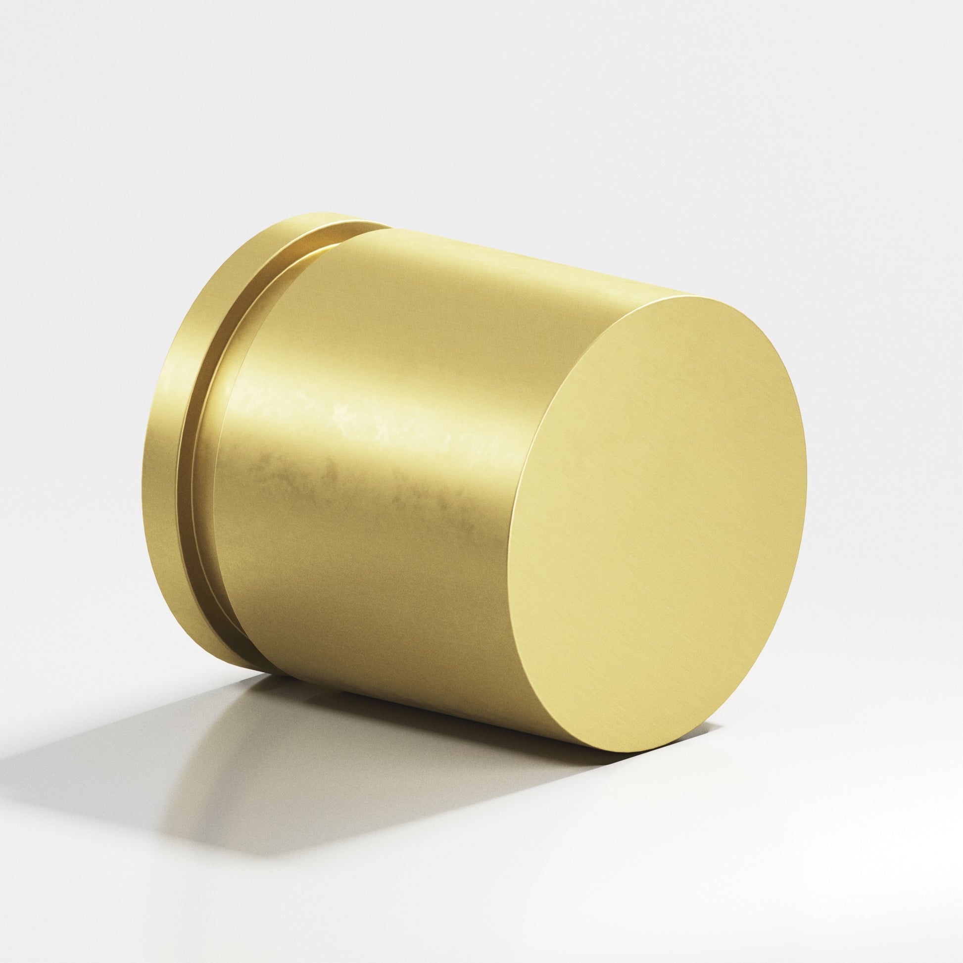Colonial Bronze Series 187 1.25" Round Grooved Cabinet Knob Back-To-Back Shower Kit Matte Satin Brass / 1.25"